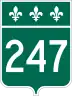 Route 247 marker