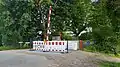 The Rønsdam border crossing at Padborg with fence, Cattle grid and Corona crisis block