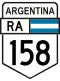 National Route 158 shield}}