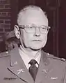 1LT Ralph C. Davis, Company A, 124th Infantry, 1/22/1947 - 2/16/1949.  Later commanded 1st Armored Rifle Battalion, 124th Infantry; 260th Engineer Group; and 53rd Infantry Brigade.  Retired brigadier general.