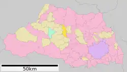 Location of Ranzan in Saitama Prefecture