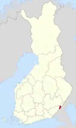 Location of Rautjärvi in Finland