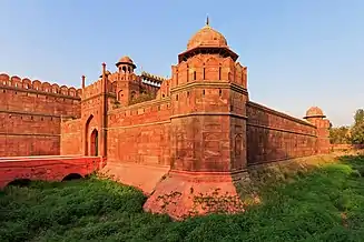 Red sandstone gate of the fortress