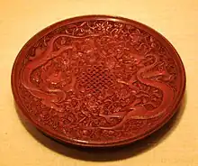 A lacquerware dish from the Ming dynasty, late 15th to mid-16th century (Freer and Sackler Galleries, Washington, DC)