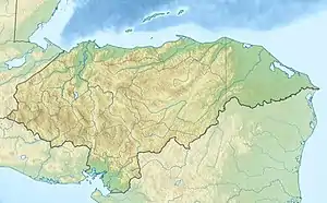 Map showing the location of Montecristo Trifinio National Park