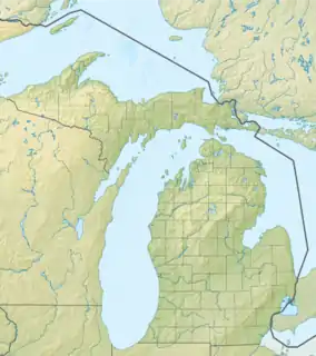 Map showing the location of Sturgeon Point State Park