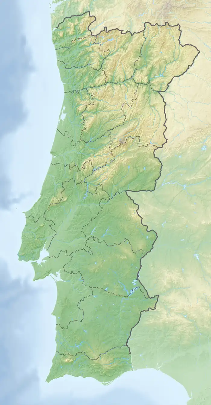 Location of the lagoon in Portugal.