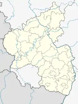 Map of Rhineland-Palatinate with the location of the Deutsches Bundesarchiv