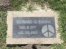 Richard Fariña's tombstone