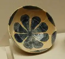 Glazed clay cup: Cup with rose petals, 8th–9th centuries