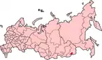 Map showing Agin-Buryatia in Russia