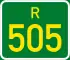 Regional route R505 shield