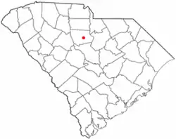 Location of Winnsboro Mills, South Carolina