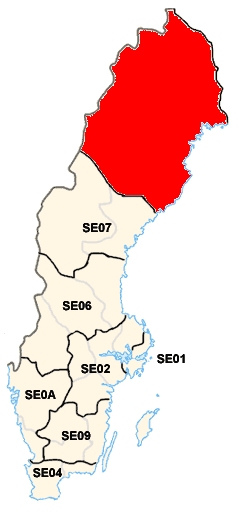 Location of Upper Norrland