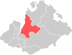 Location within Sandnes municipality