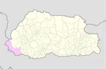 Location of Ugentse Gewog