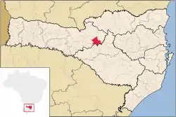 Location in the State of Santa Catarina