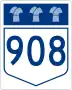 Highway 908 marker