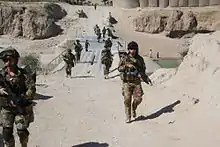 Sassari soldiers on patrol in Afghanistan