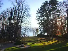 View from the main building to the lake