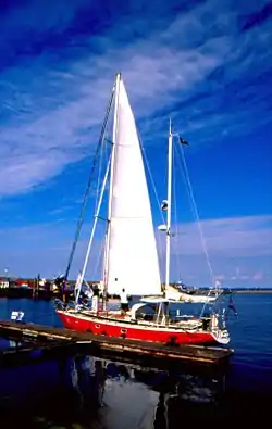 Yacht in the harbour of Den Osse