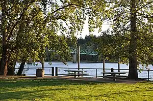 Sellwood Park along the Willamette River