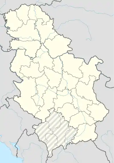 Potrkanje is located in Serbia