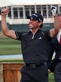 Sergio García winning the 2008 Players Championship.