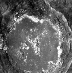 Another MESSENGER image showing the bright deposits, known as hollows, within the crater