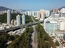 Sha Tin Road passing under Tuen Ma line tracks