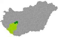 Siófok District within Hungary and Somogy County.