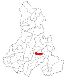 Location in Harghita County