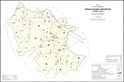 Map showing Rajapur (#049) in Singhpur CD block