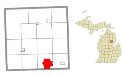 Location within Ogemaw County