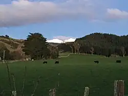 Looking east across Makahika to the Tararua Range