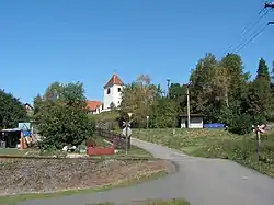 View towards the Church of Saint Michael the Archangel