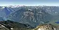 Sourdough Mountain (centered) seen from Ruby Mountain