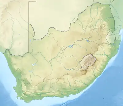 1969 Tulbagh earthquake is located in South Africa