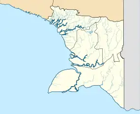 Becking River is located in South Papua