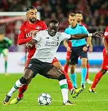 Picture of Sadio Mané playing for Liverpool