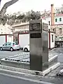 Monument commemorating the first public transport system in Rijeka.