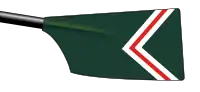 St Aidan's College Boat Club: green with white/red/white chevrons