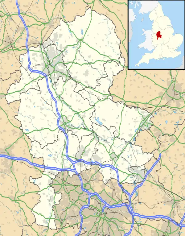 Stowe-by-Chartley is located in Staffordshire