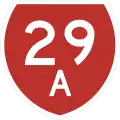 State Highway 29A marker