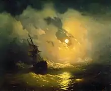 Ivan Aivazovsky, Stormy Sea in Night, 1849