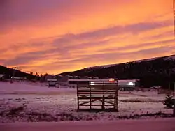 Sunset and snow in Sälen