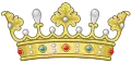 Coronet of counts on helm and shield.