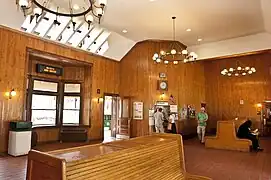 The waiting room and ticket office