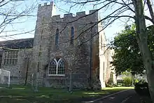 Shell keep castle, part of the associated outer bailey, ninth century cemetery and a Civil War siegework at Taunton Castle