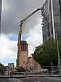 Demolition of building on Molesworth Street, after the 2016 Kaikōura earthquake